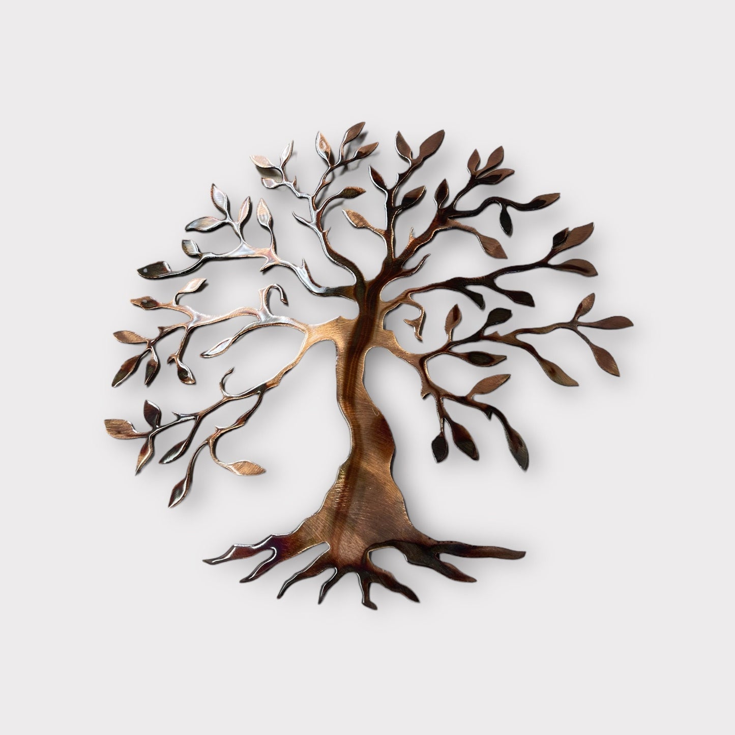 Handcrafted Copper/Bronze Plated Olive Tree/Tree of Life Sculpture Glossy Coated finish