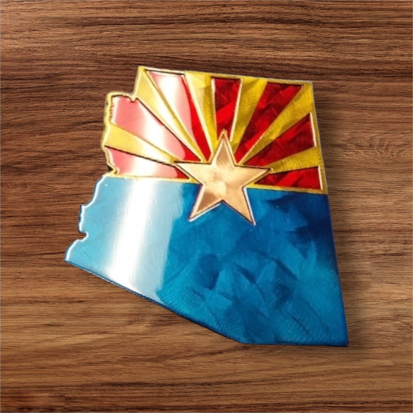 Dual Layer Arizona State Flag - Metal Wall Art